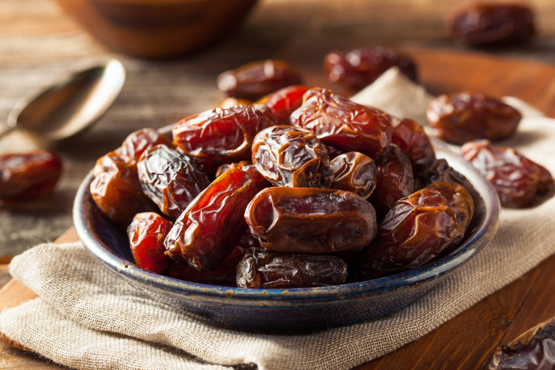 Dried Dates In Small Portions Background