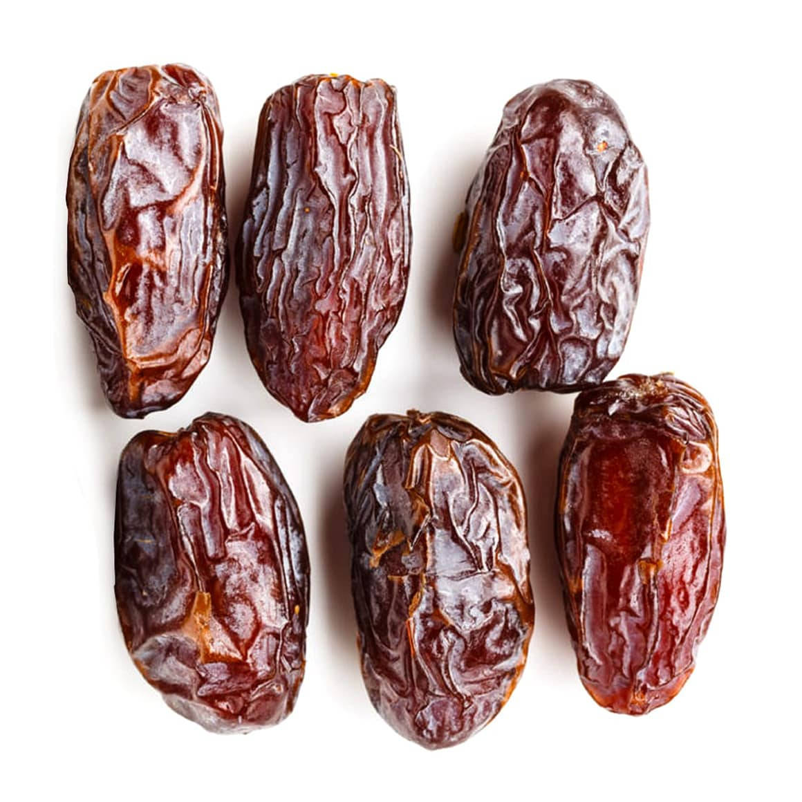 Dried Dates On White Surface Background