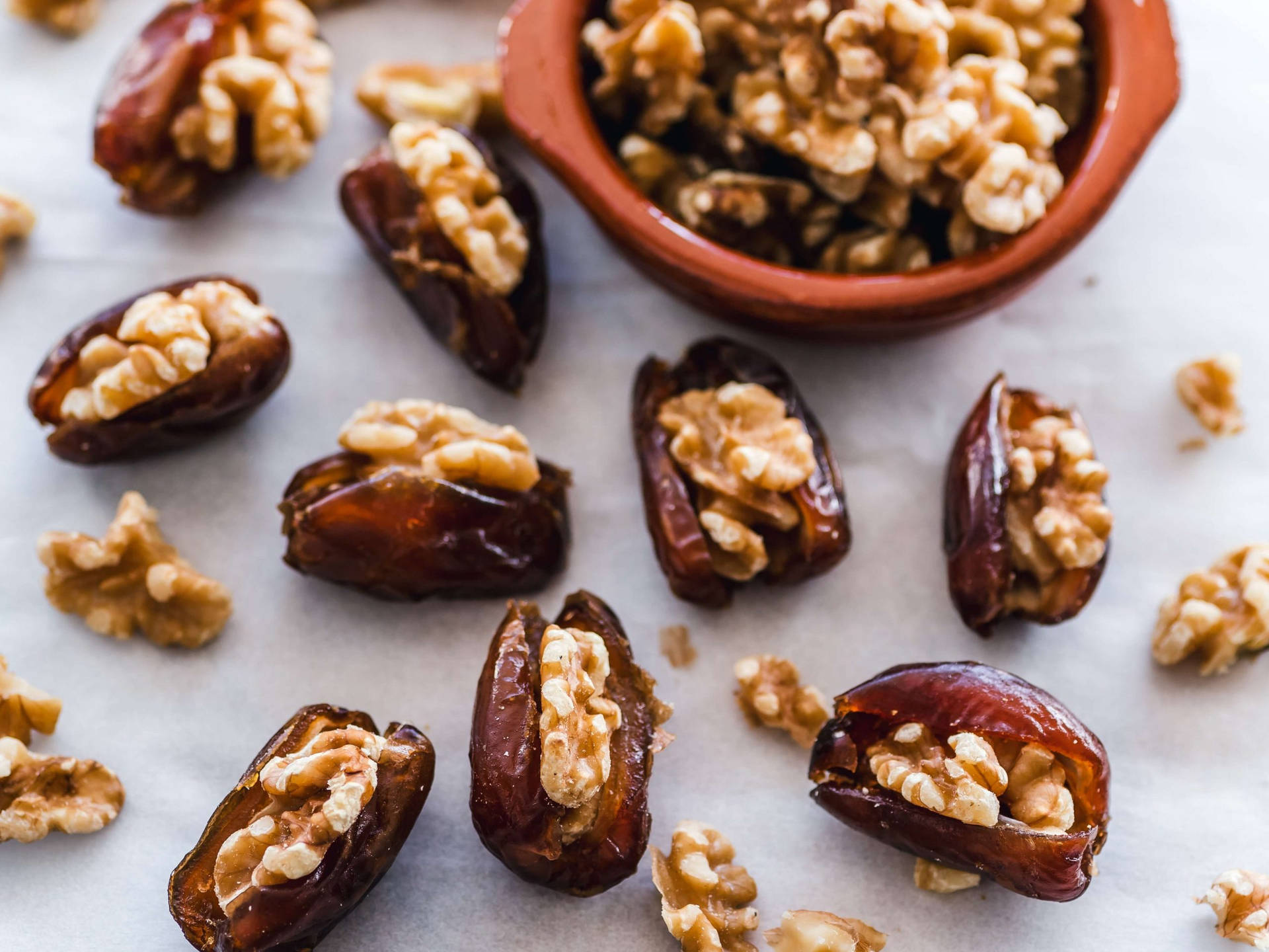 Dried Dates With Walnut Fillings Background