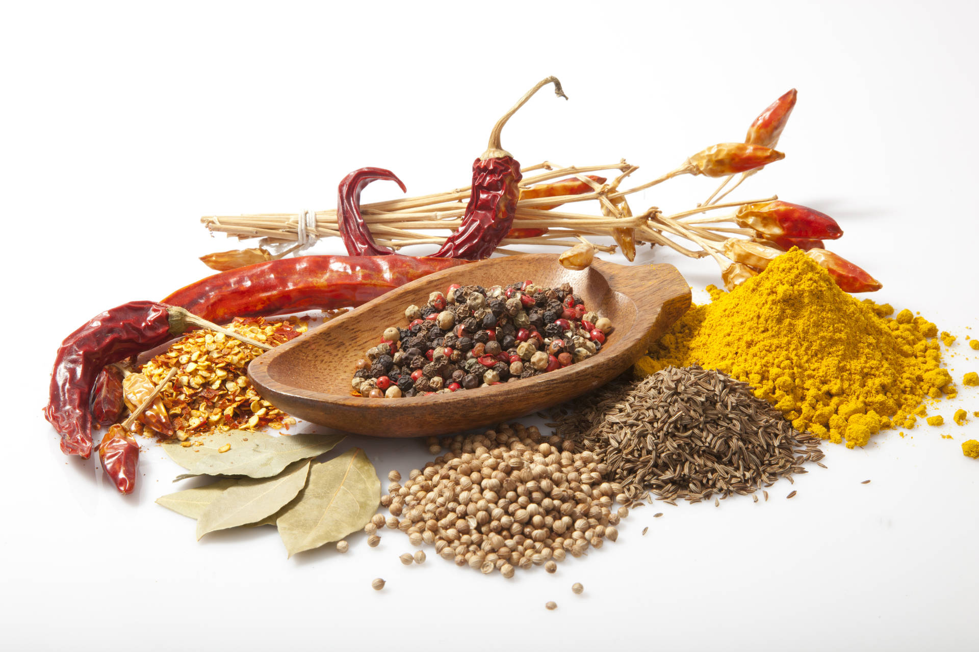 Dried Spice Herbs And Condiments Background