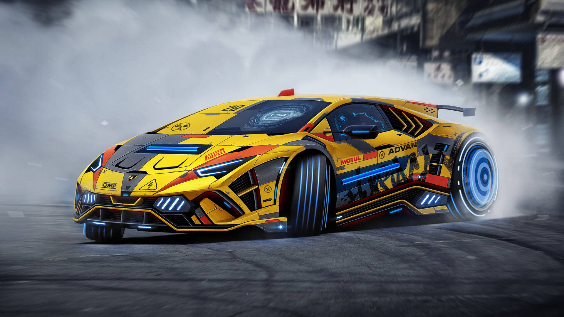 Drift Cars Futuristic Lamborghini