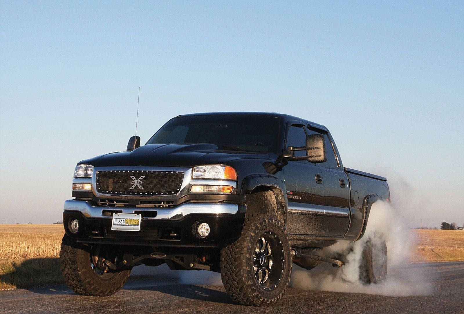 Drifting Black Duramax