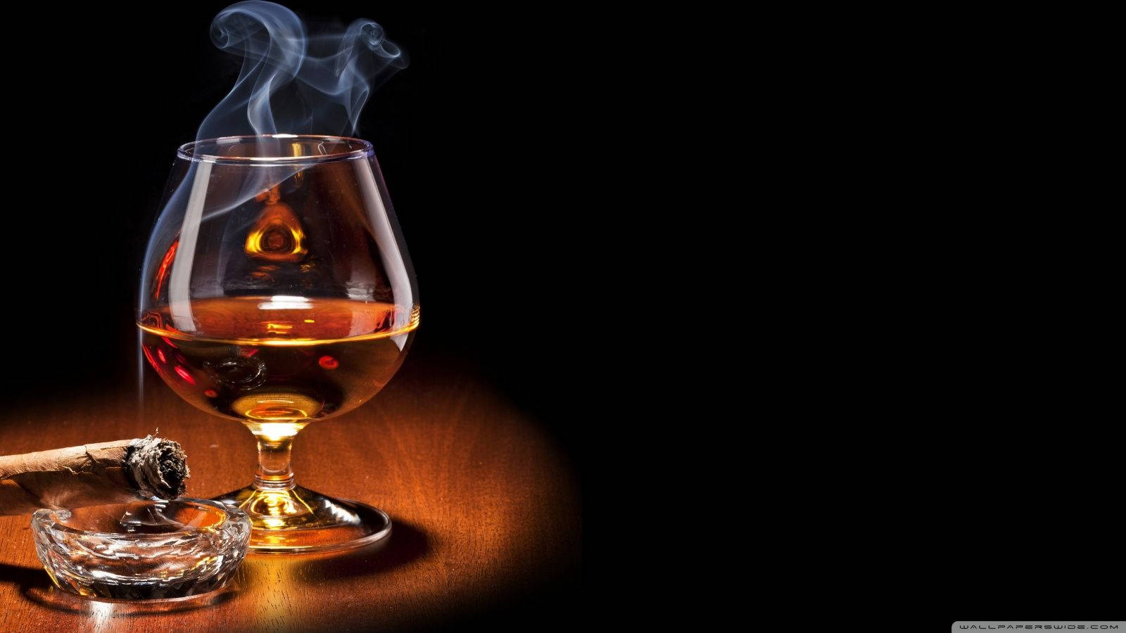 Drink In Brandy Glass Background