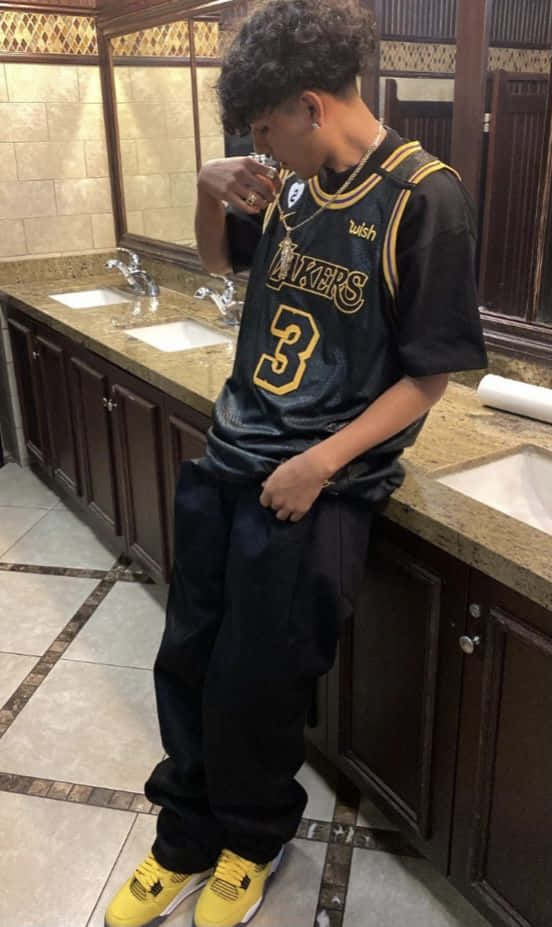 Drinking Dope Boy In Lakers Jersey