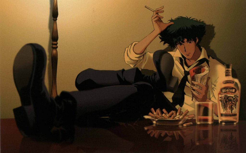 Drinking Spike Cowboy Bebop Desktop Background Background