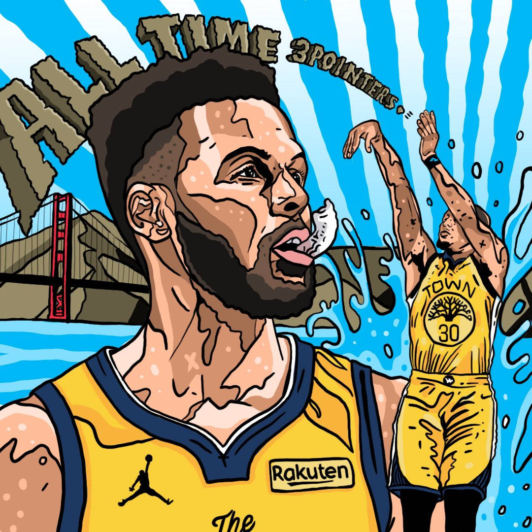 Drip Cartoon Stephen Curry Background