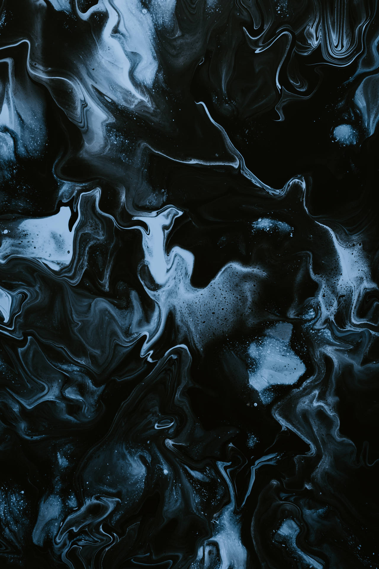 Drip Paint Black Abstract Background