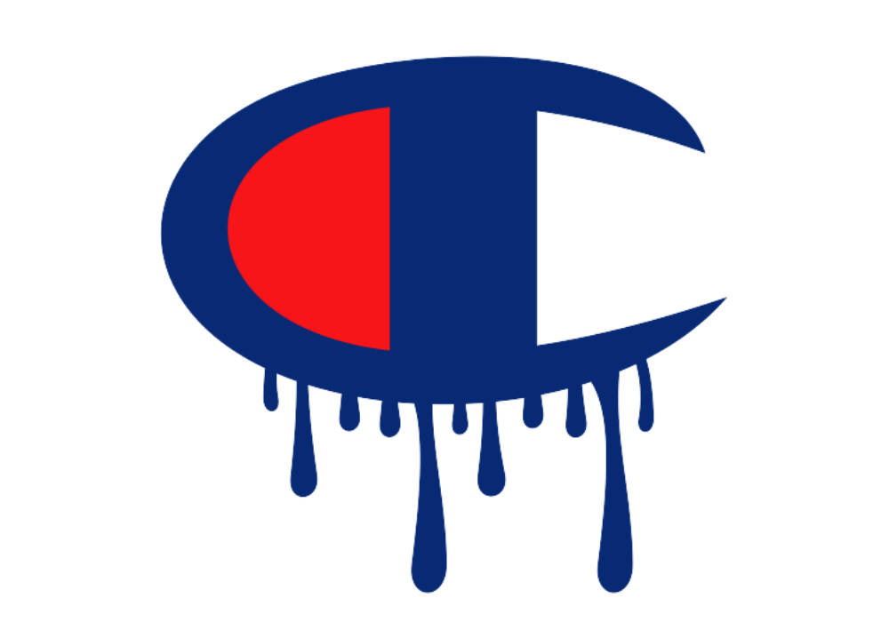 Dripping Blue Champion Logo