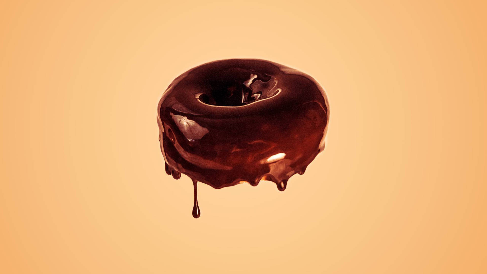 Dripping Choco Donut Background