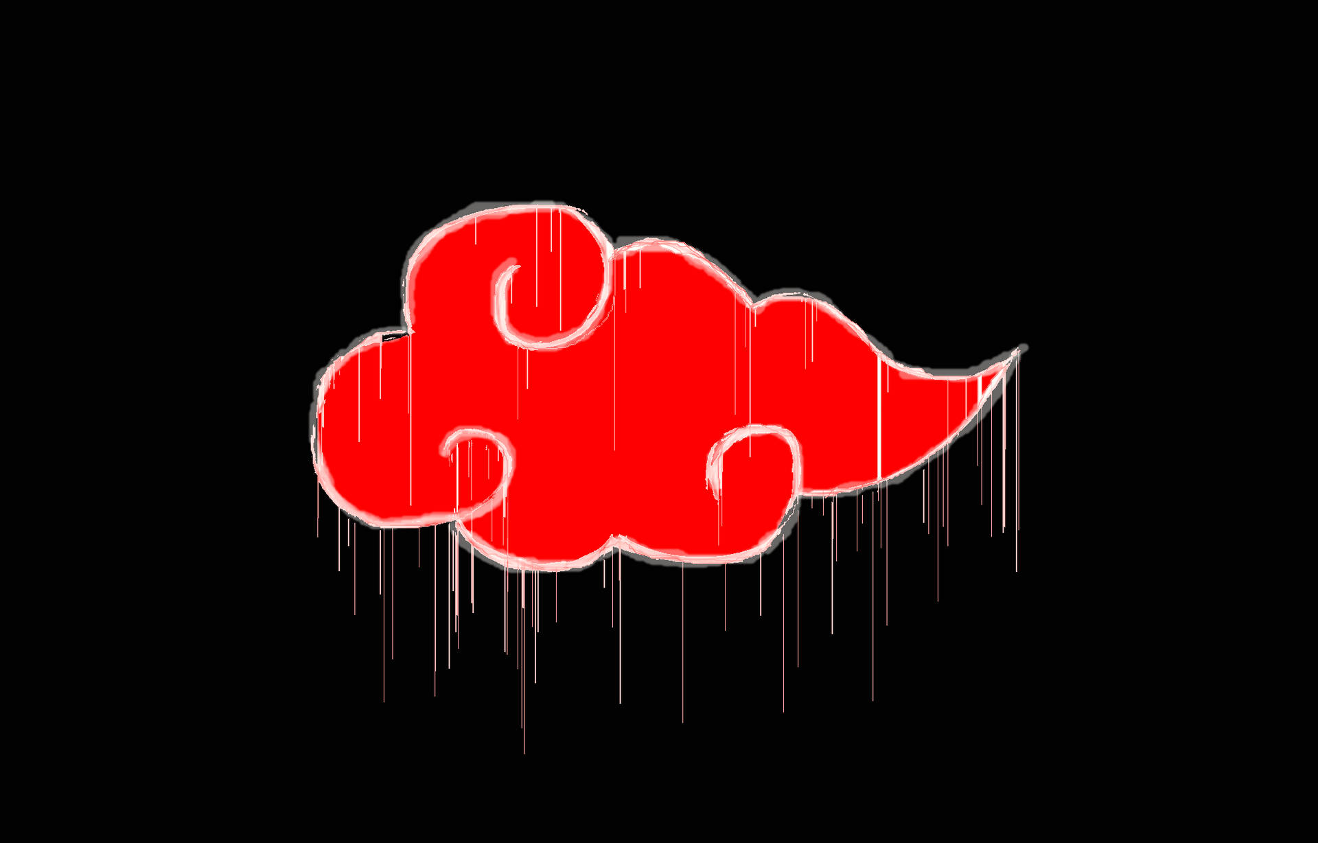 Dripping Paint Akatsuki Cloud Iphone Background