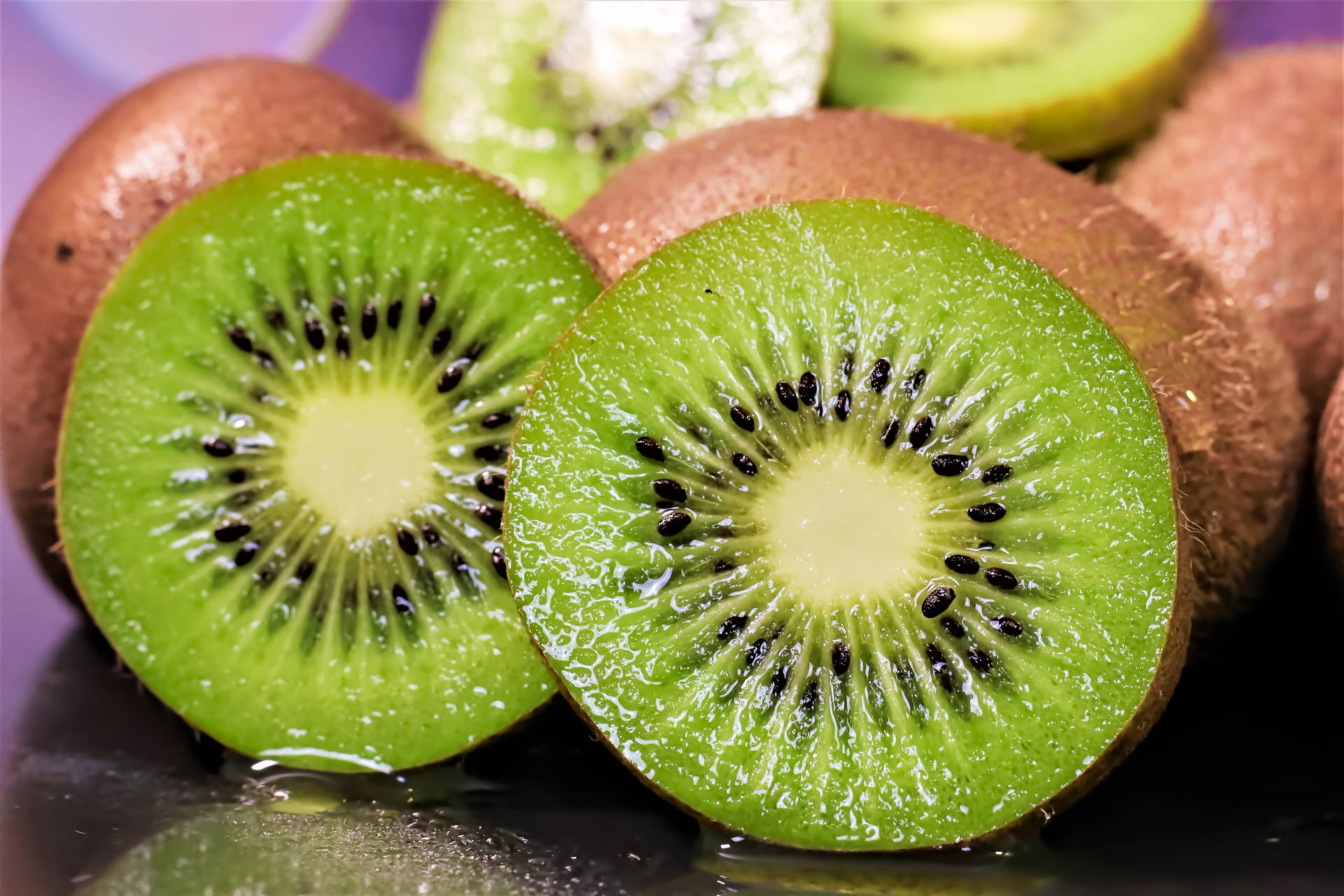 Drippy Kiwi Fruit Photography Background