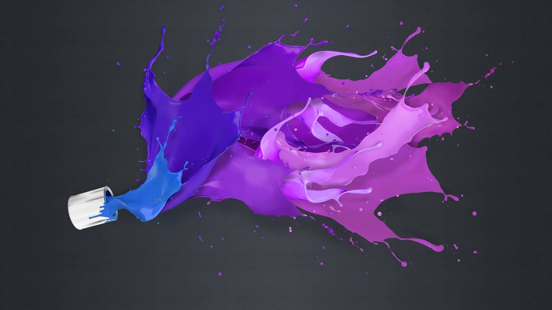 Drippy Purple Paint Splash