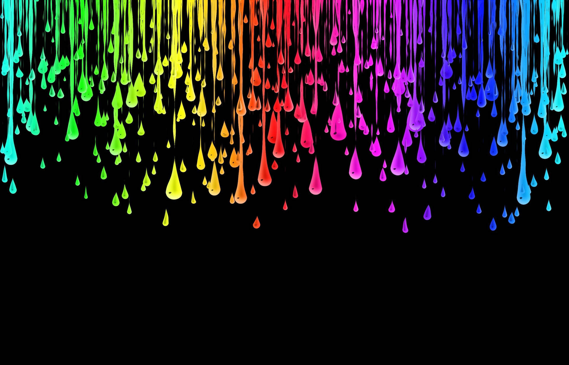Drippy Rainbow Drops Background