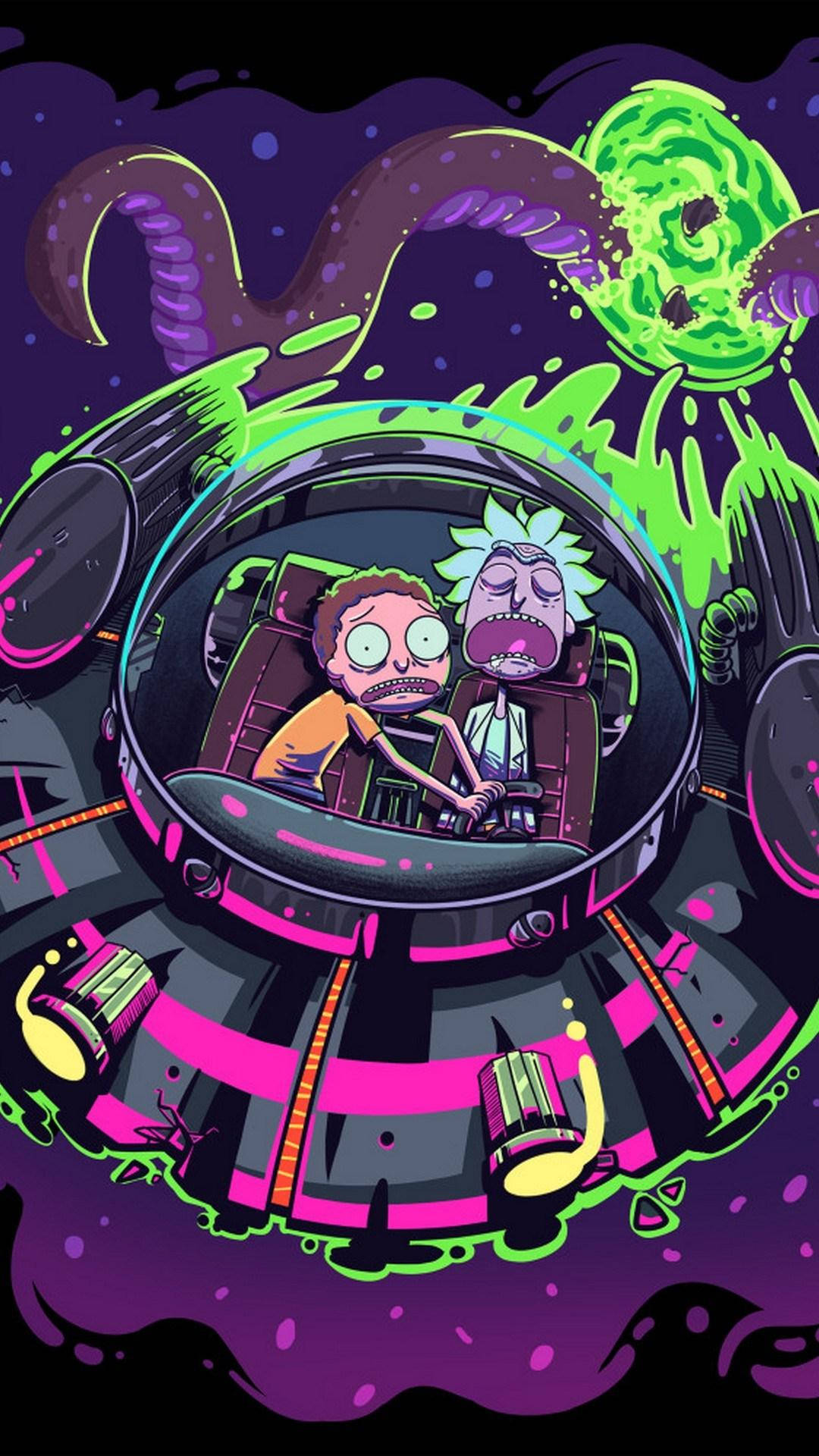 Drippy Rick And Morty Background