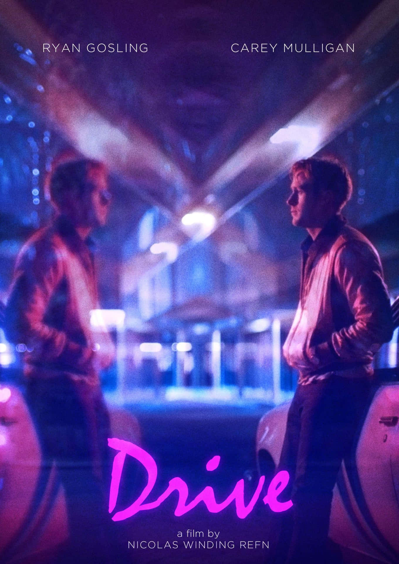 Drive Movie Poster Neon Noir Background