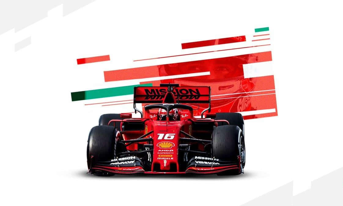 Driver And Sf90 Ferrari F1 2019 Background