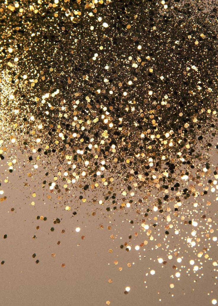 Drizzling Gold Glitter Background