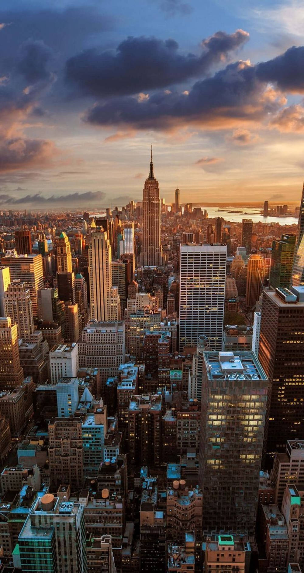 Drone Shot Over New York Skyline Iphone