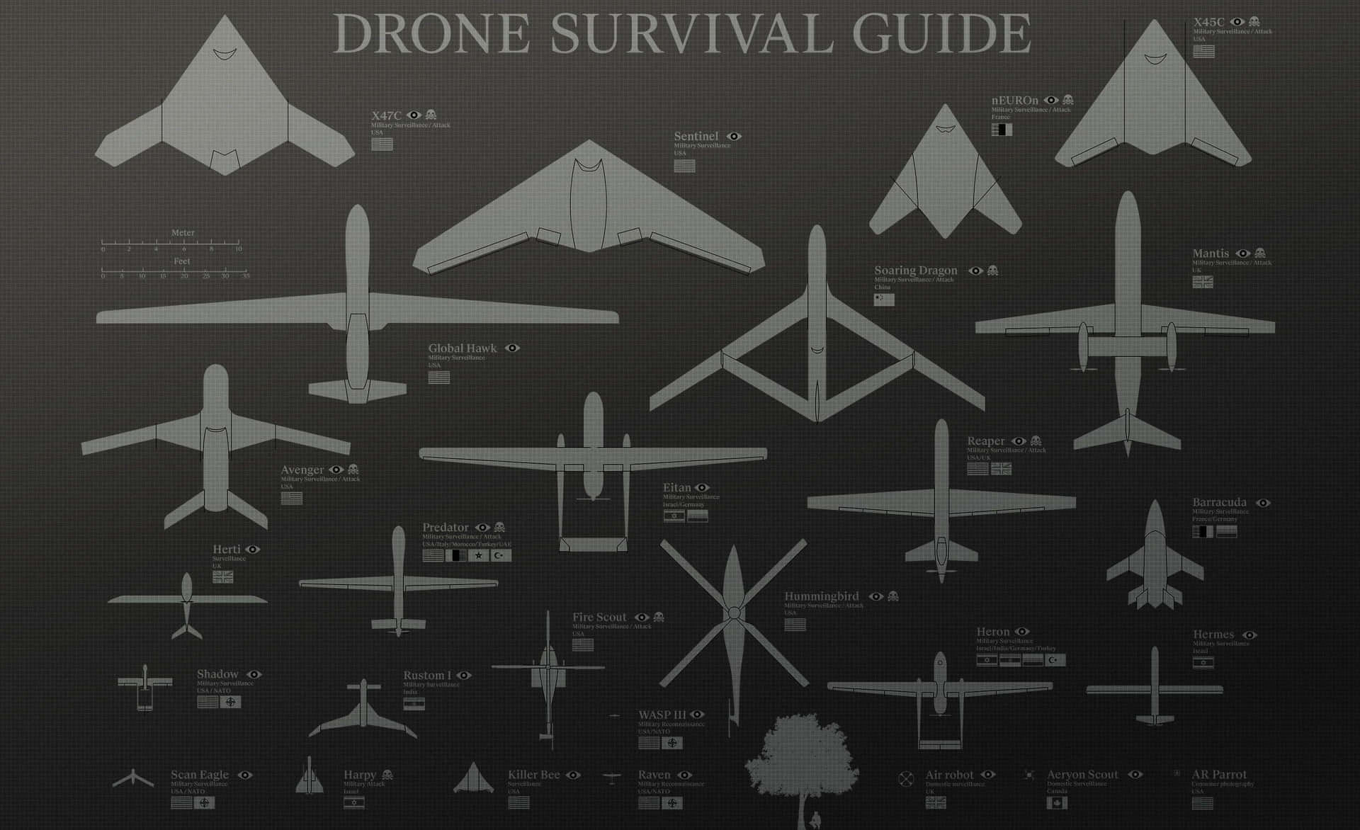 Drone Survival Guide Identification Chart