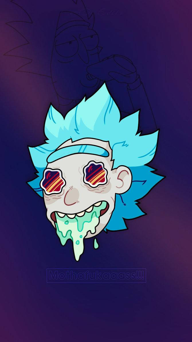 Drooling Rick And Morty Iphone Background