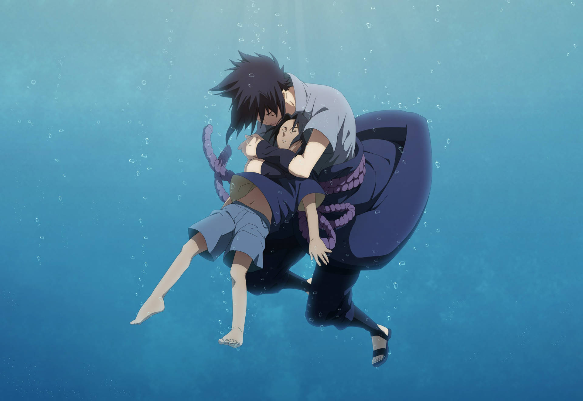 Drowning Naruto Itachi Uchiha 4k Background