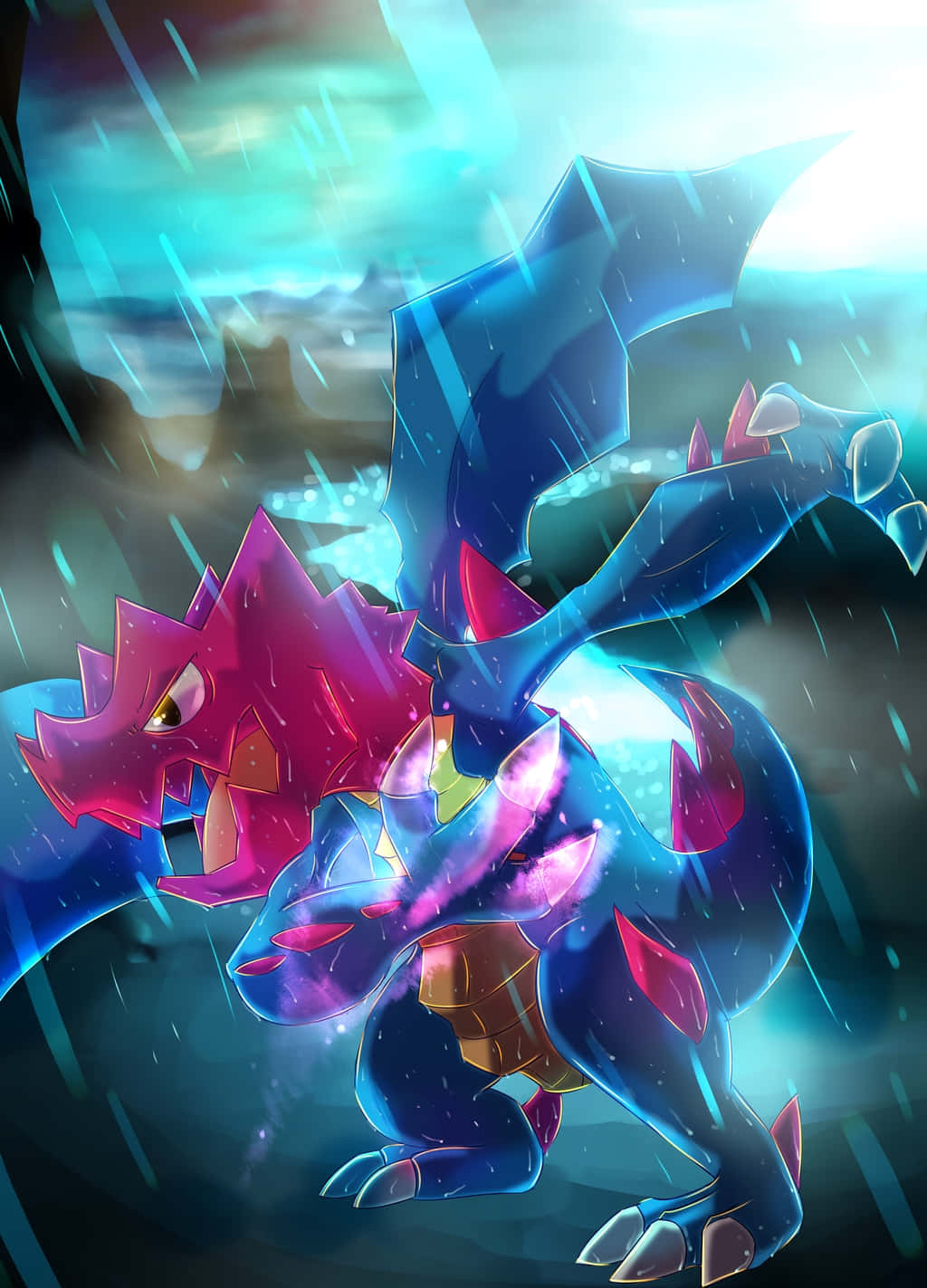 Druddigon Dynamic Rainy Artwork