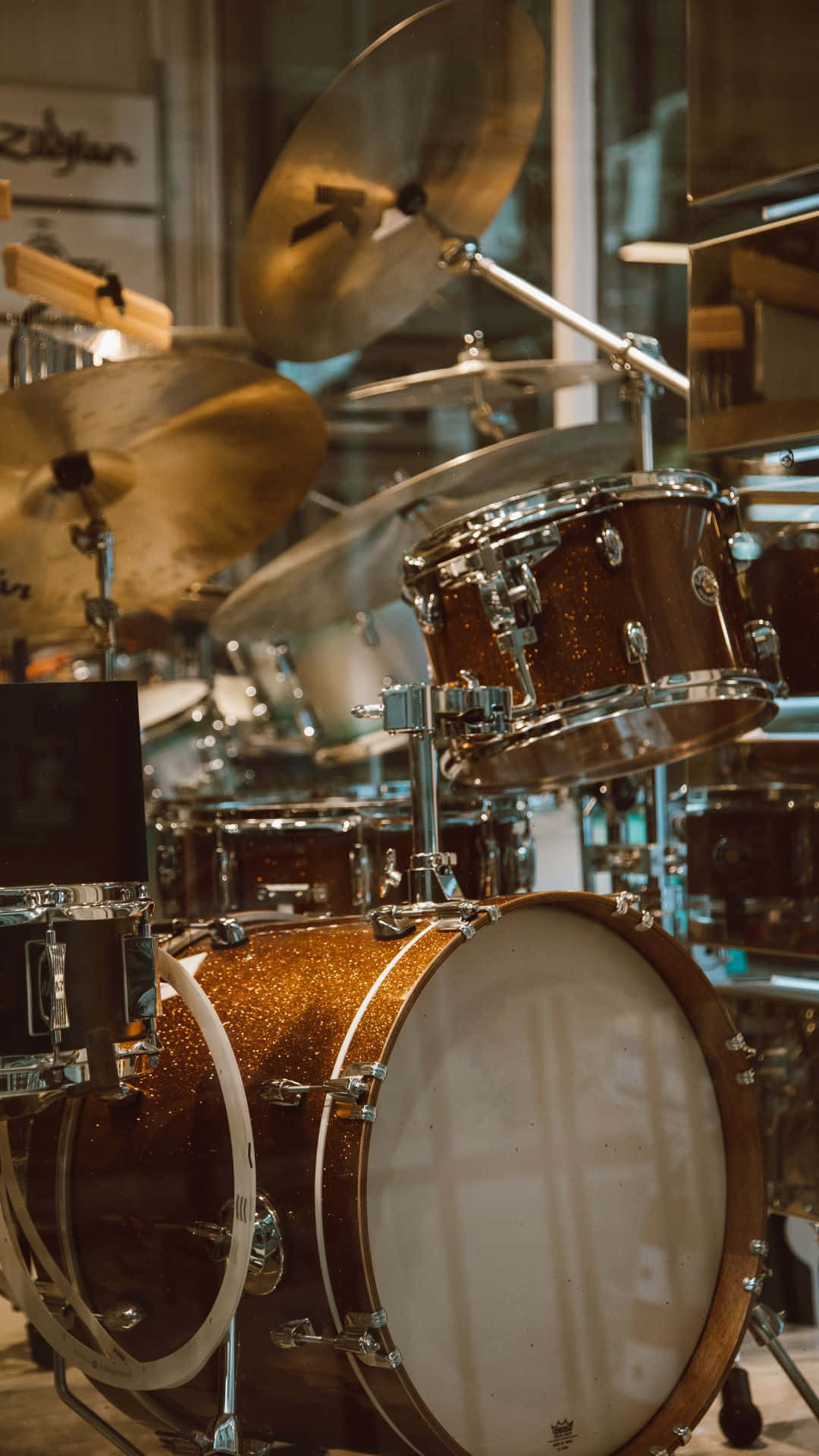 Drum Set Close Up Background