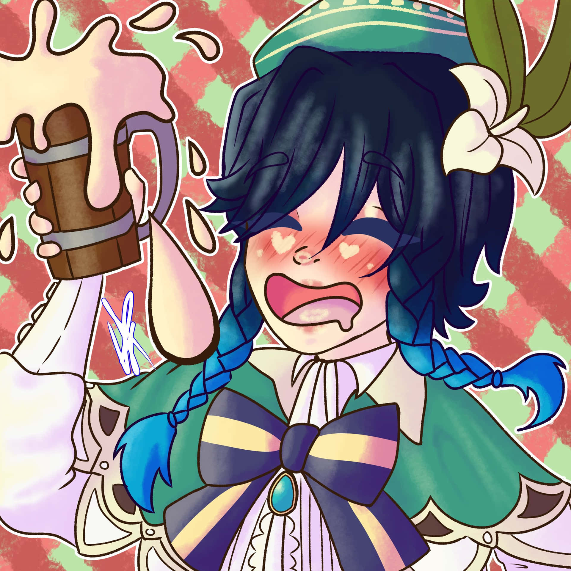 Drunk Venti Pfp Background
