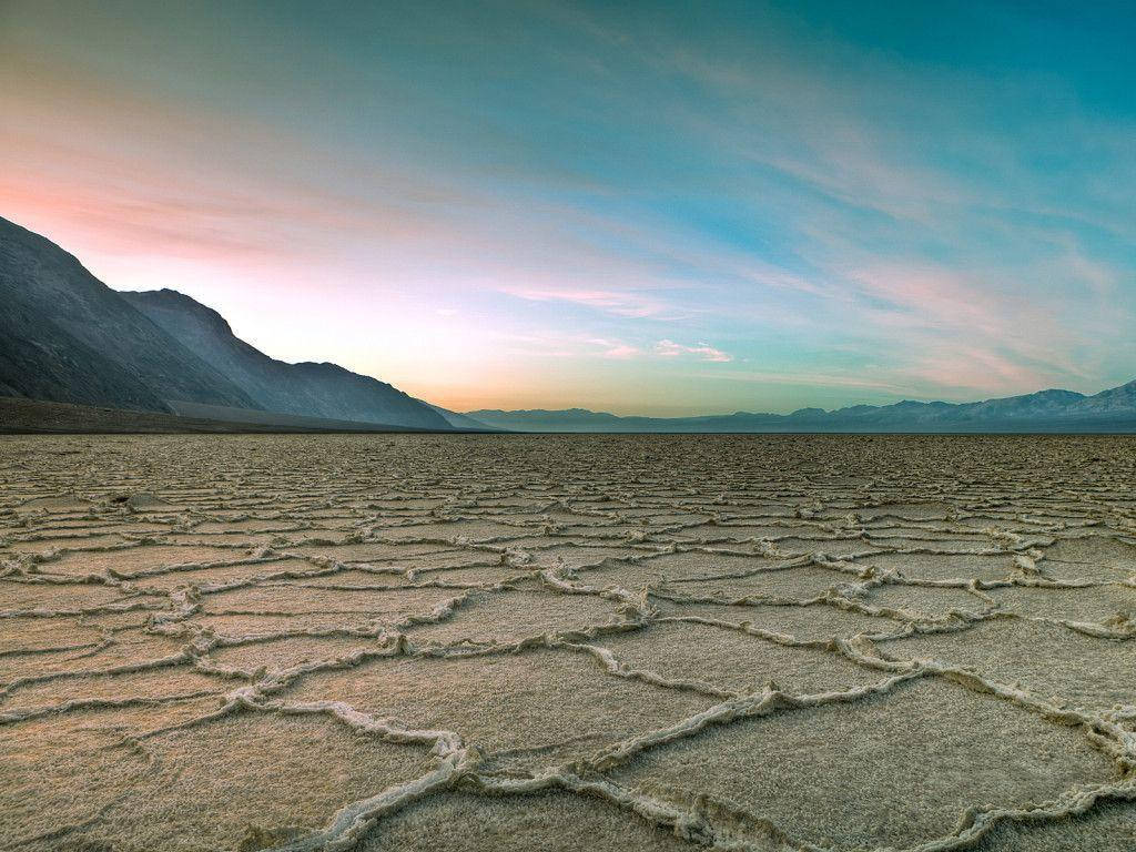 Dry Badwater Basin Death Valley