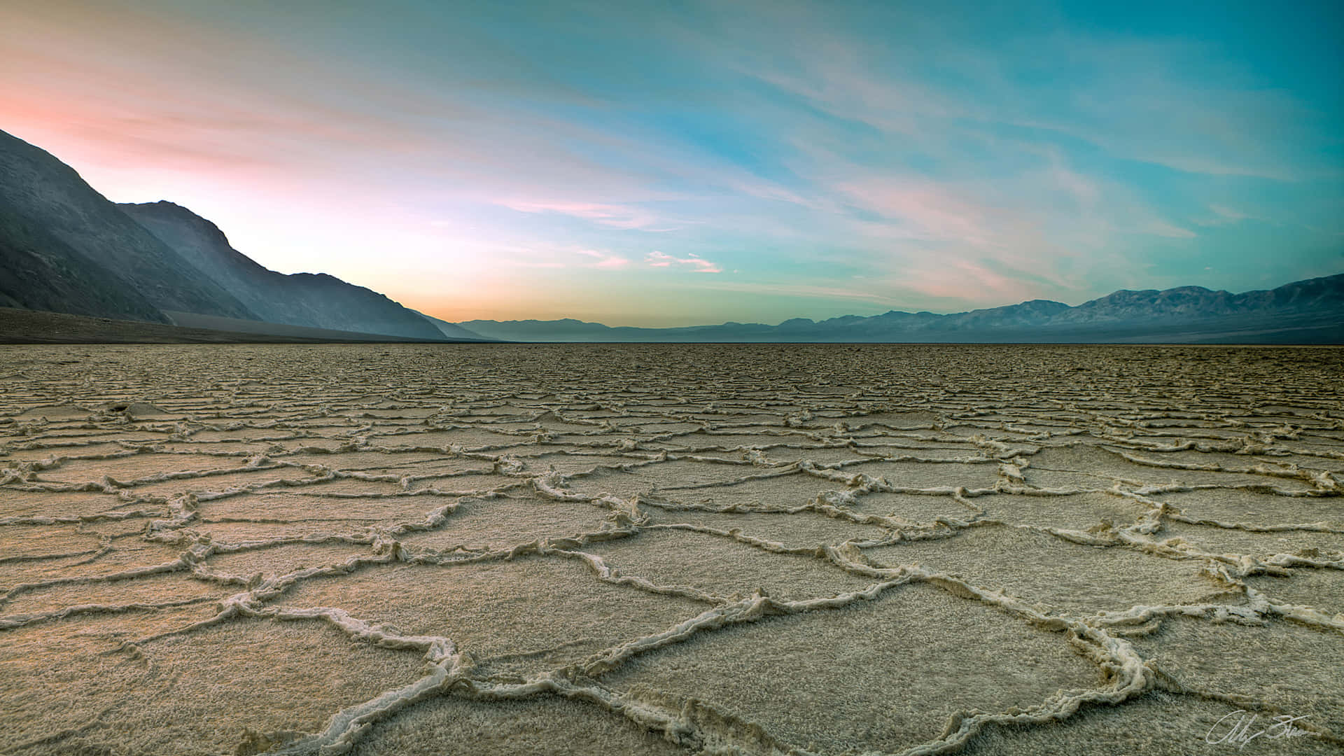 Dry Cracked Soil Rice Fields. Background