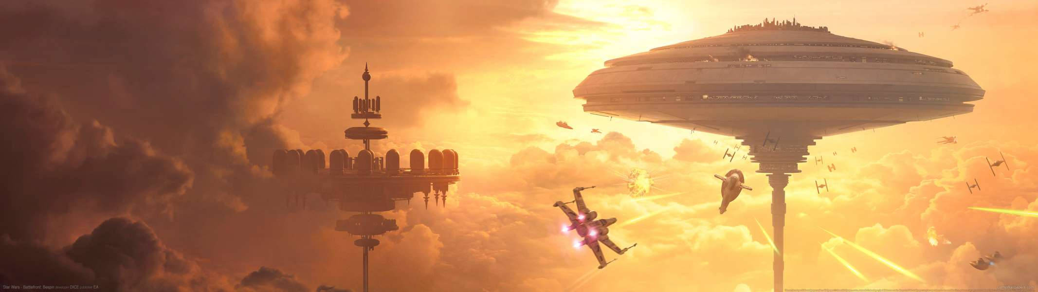 Dual Screen Star Wars Battlefront Bespin Background