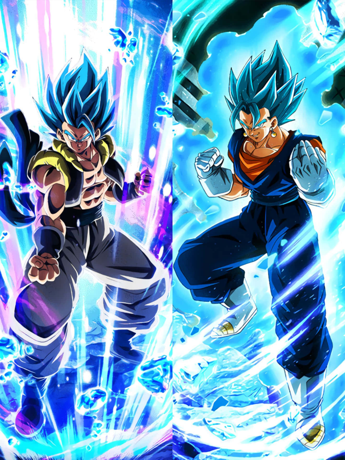 Dual Super Saiyan Warriors Gogeta And Vegito Background