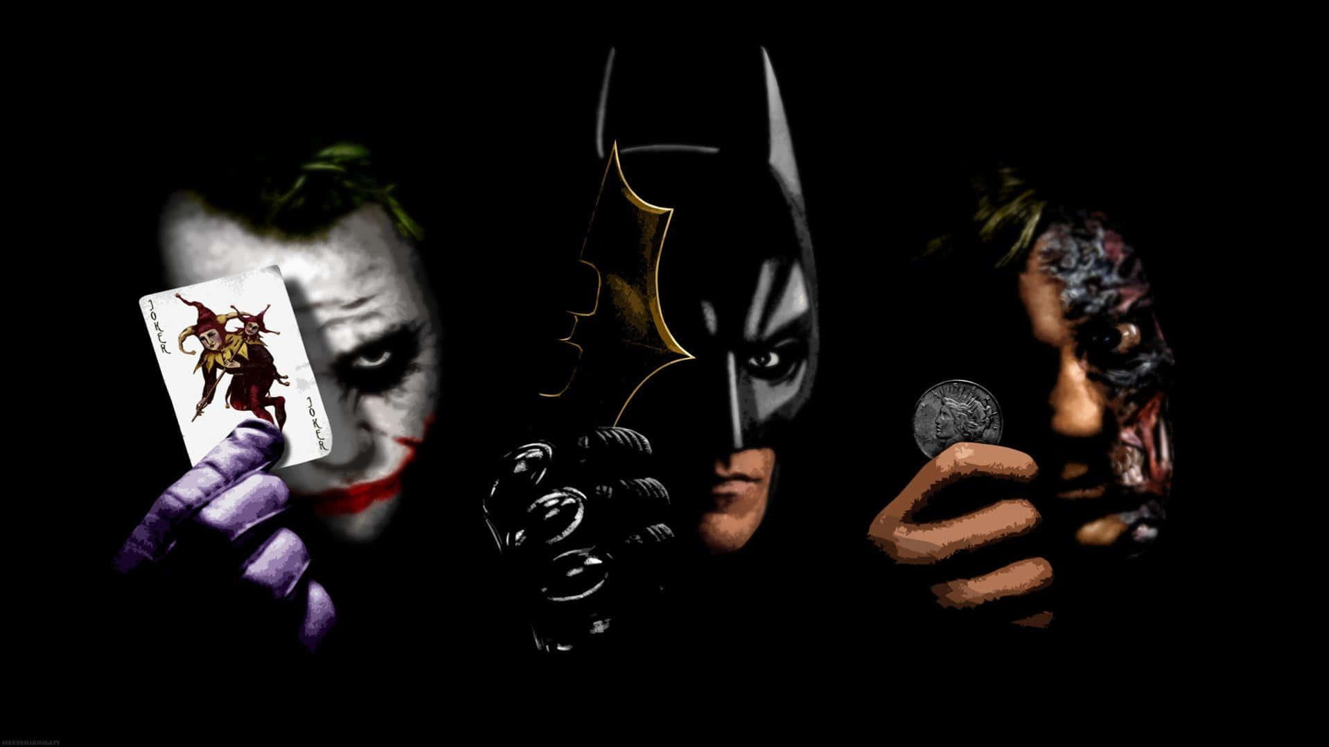 Duality Of The Dark Knight - Batman And Joker Fusion Background