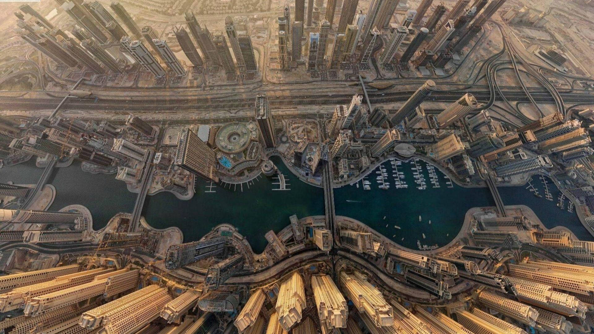 Dubai Aerial View Background