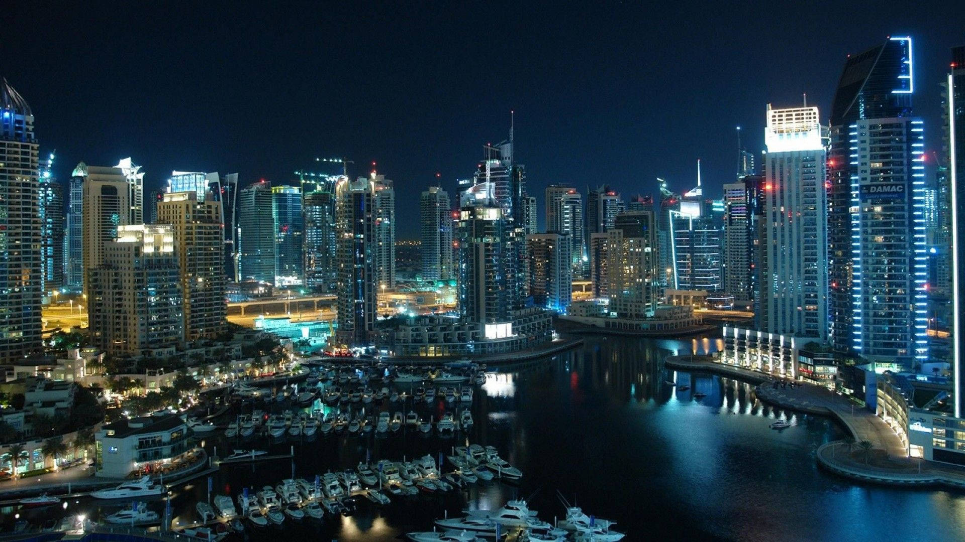 Dubai City Lights Background
