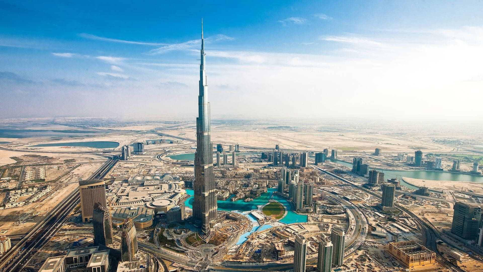 Dubai City's Heart Background