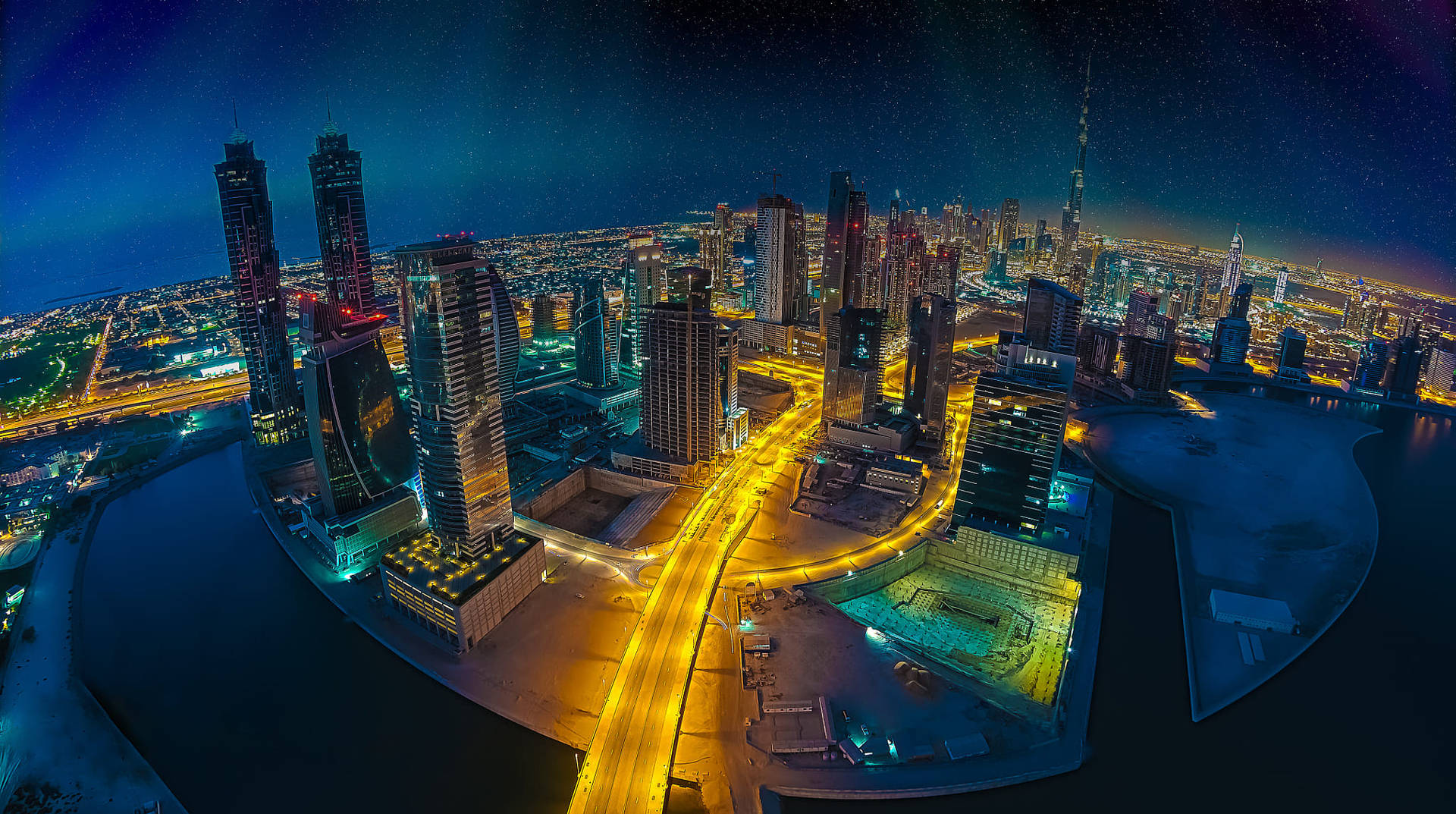 Dubai City View Background