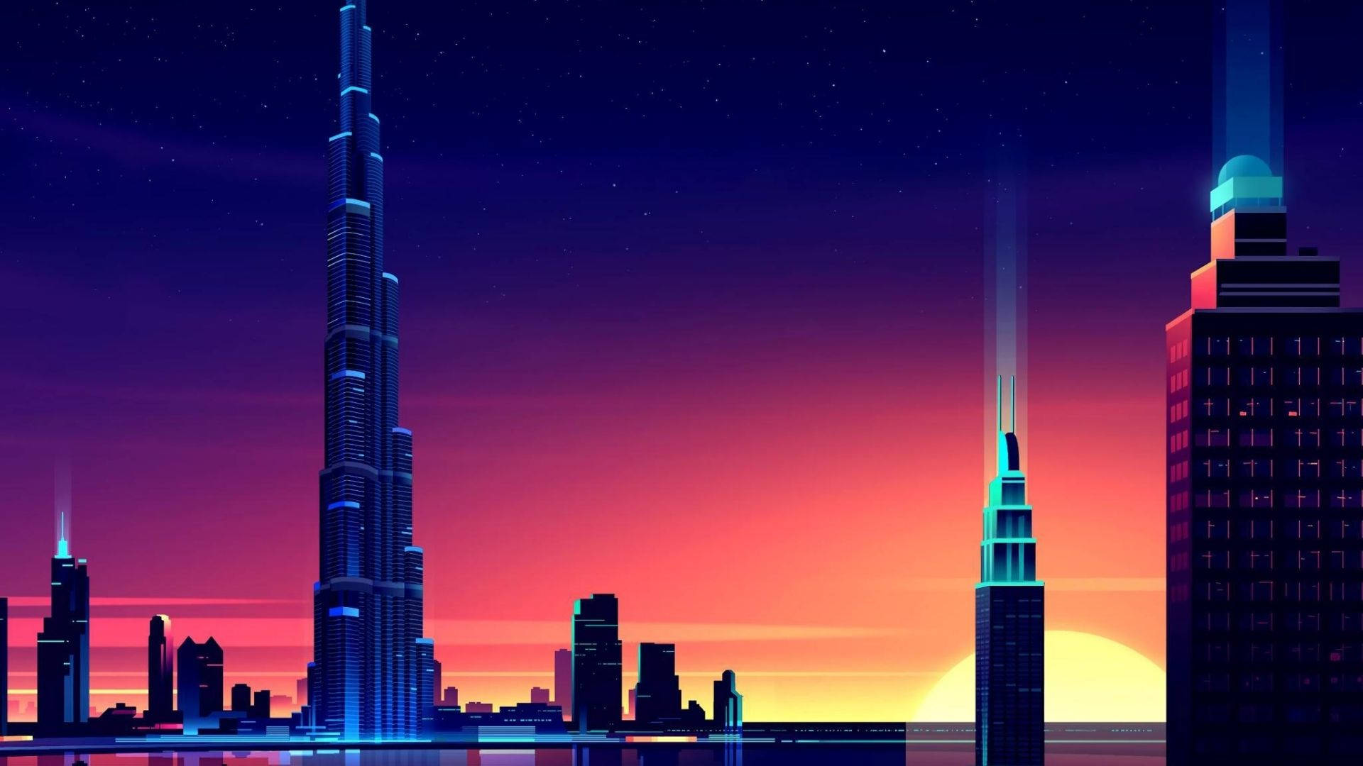 Dubai Digital Artwork Background