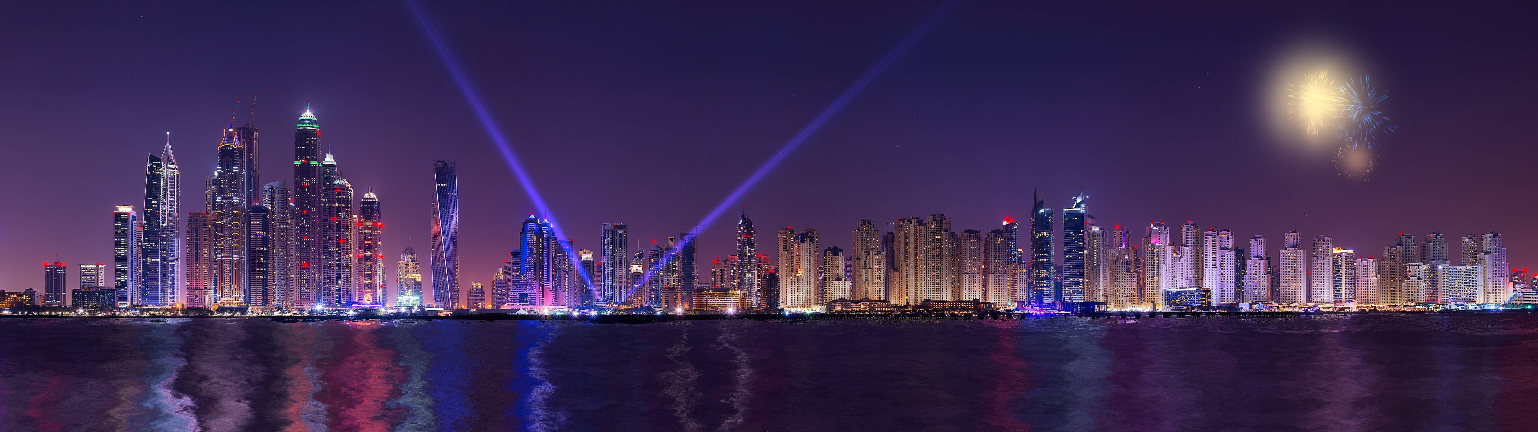 Dubai Skyline 4k Ultra Widescreen Background