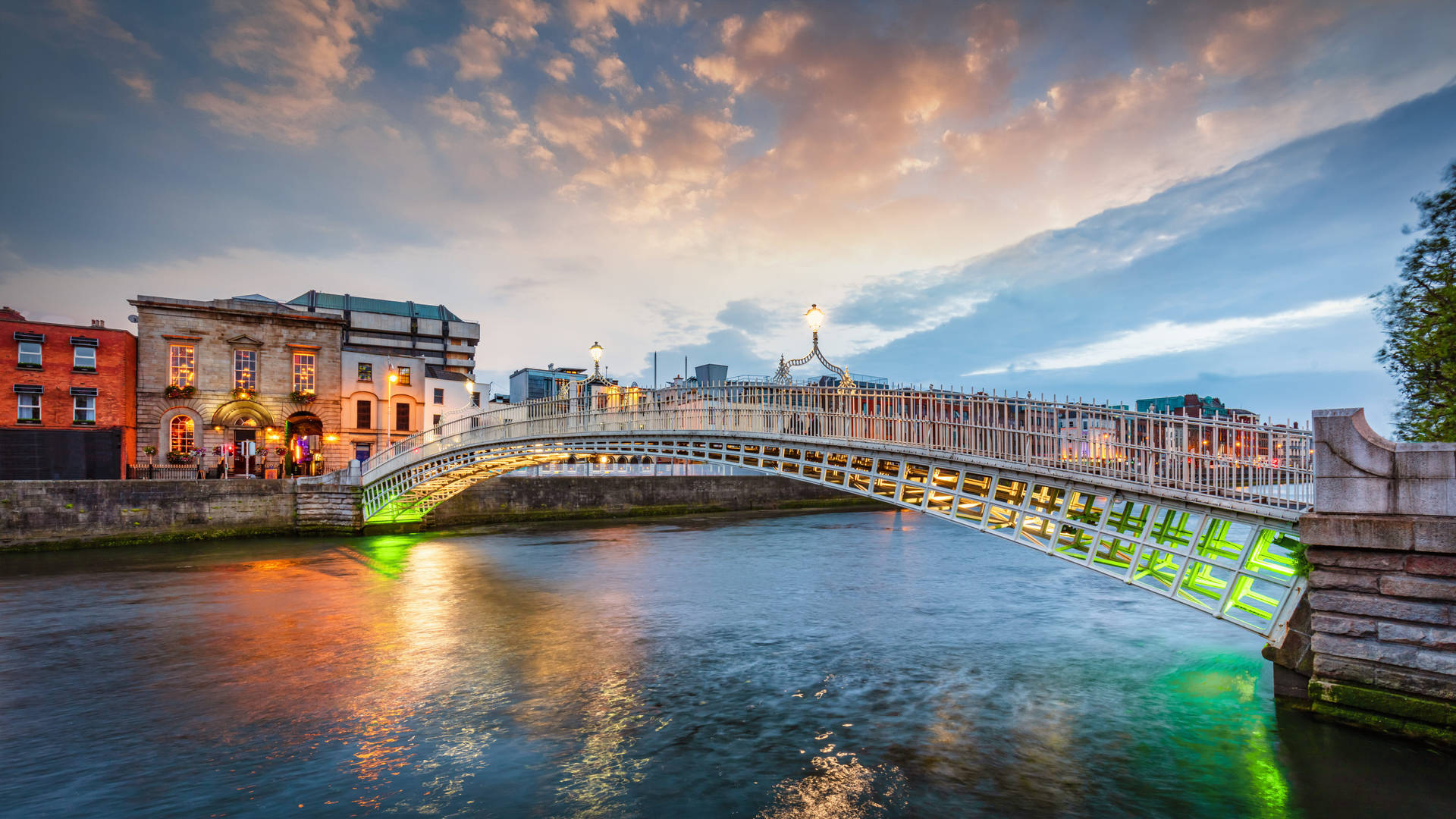 Dublin Hapenny Bridge Background