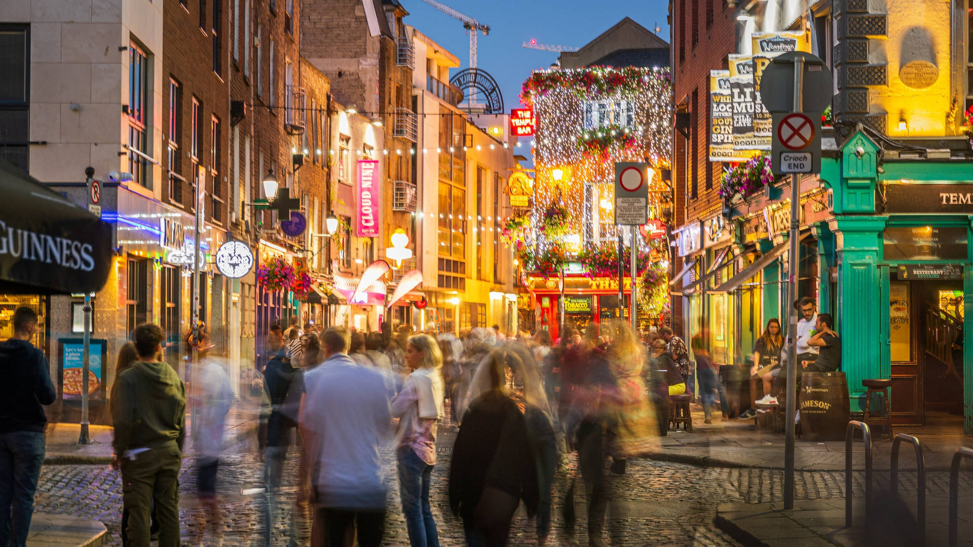 Dublin Night Life Background