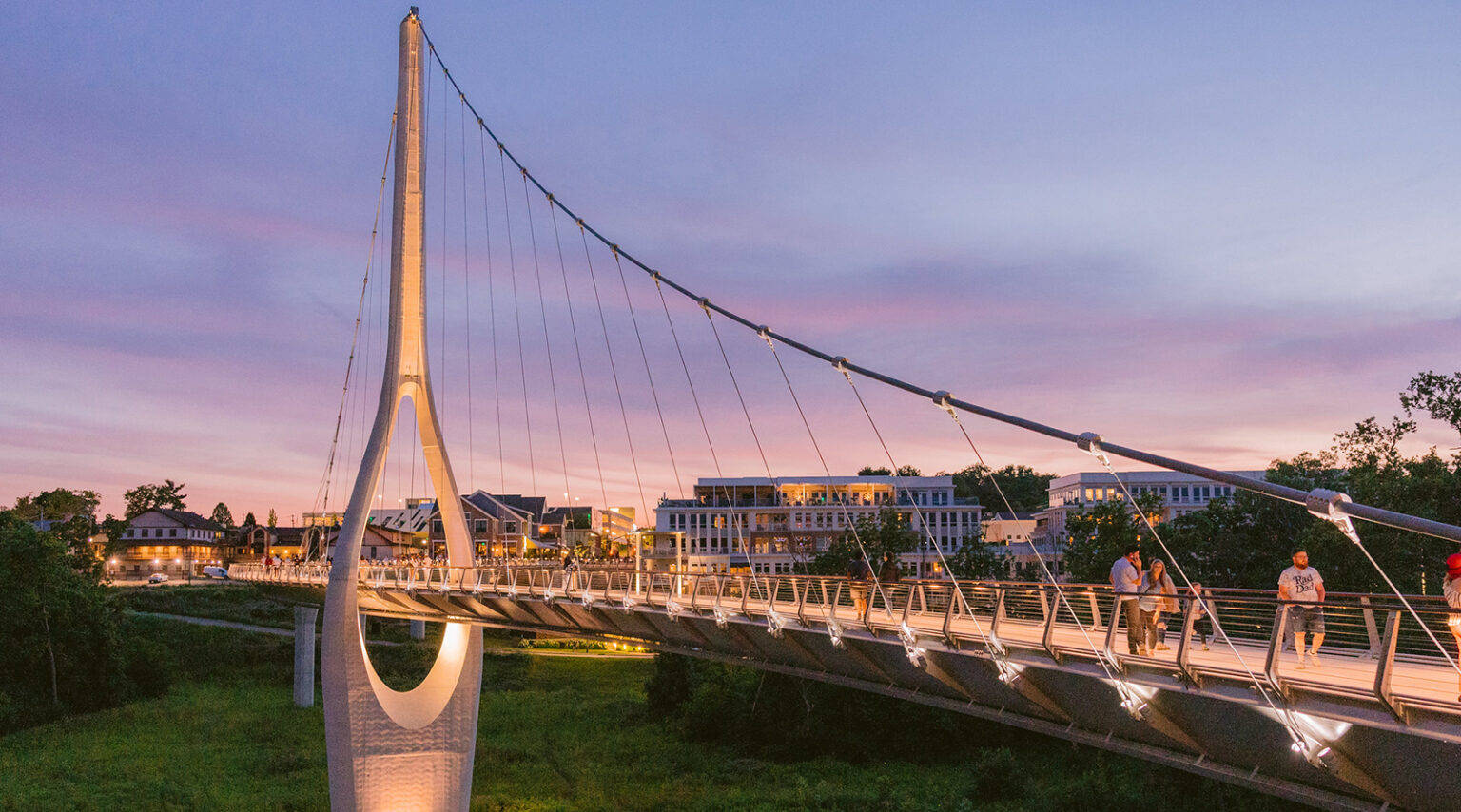 Dublin Unique Harp Bridge Background