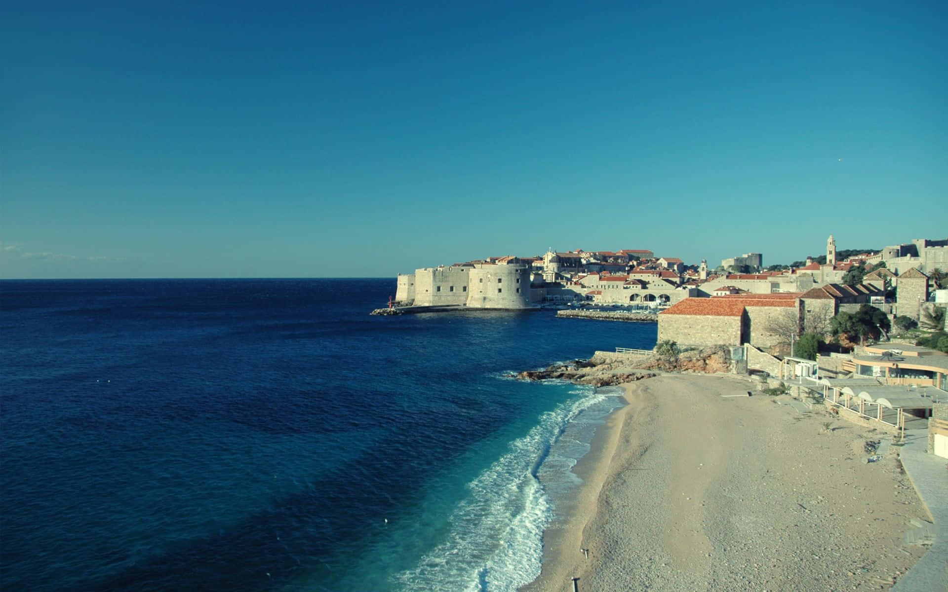 Dubrovnik Banje Beach Background
