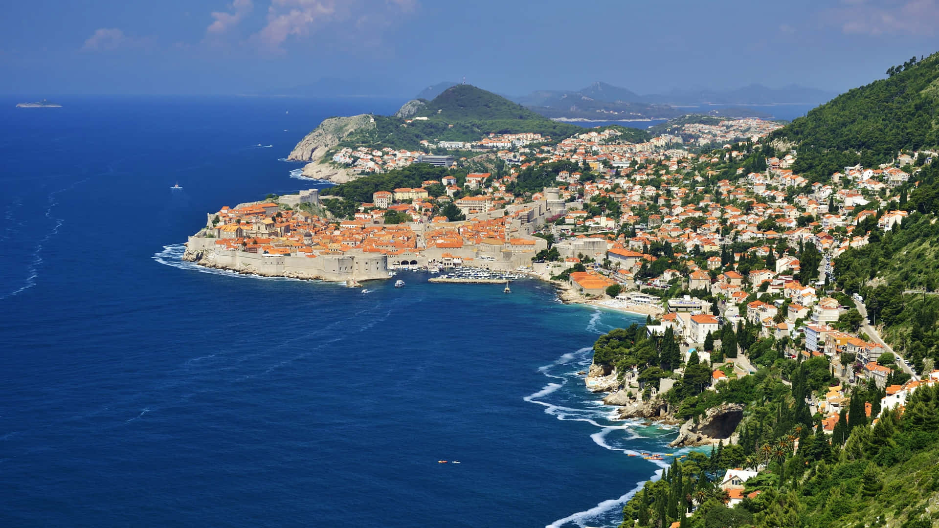 Dubrovnik Coastal City Of Croatia Background