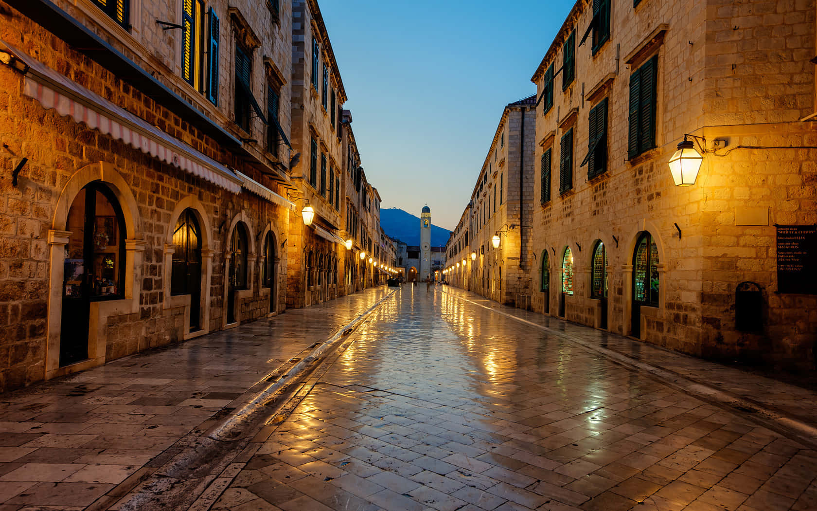 Dubrovnik Stradun Main Street Background