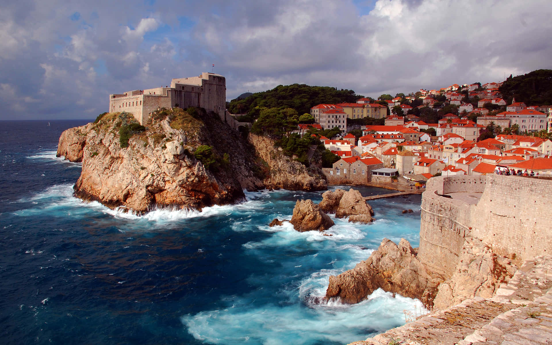 Dubrovnik With Natural Rock Formation