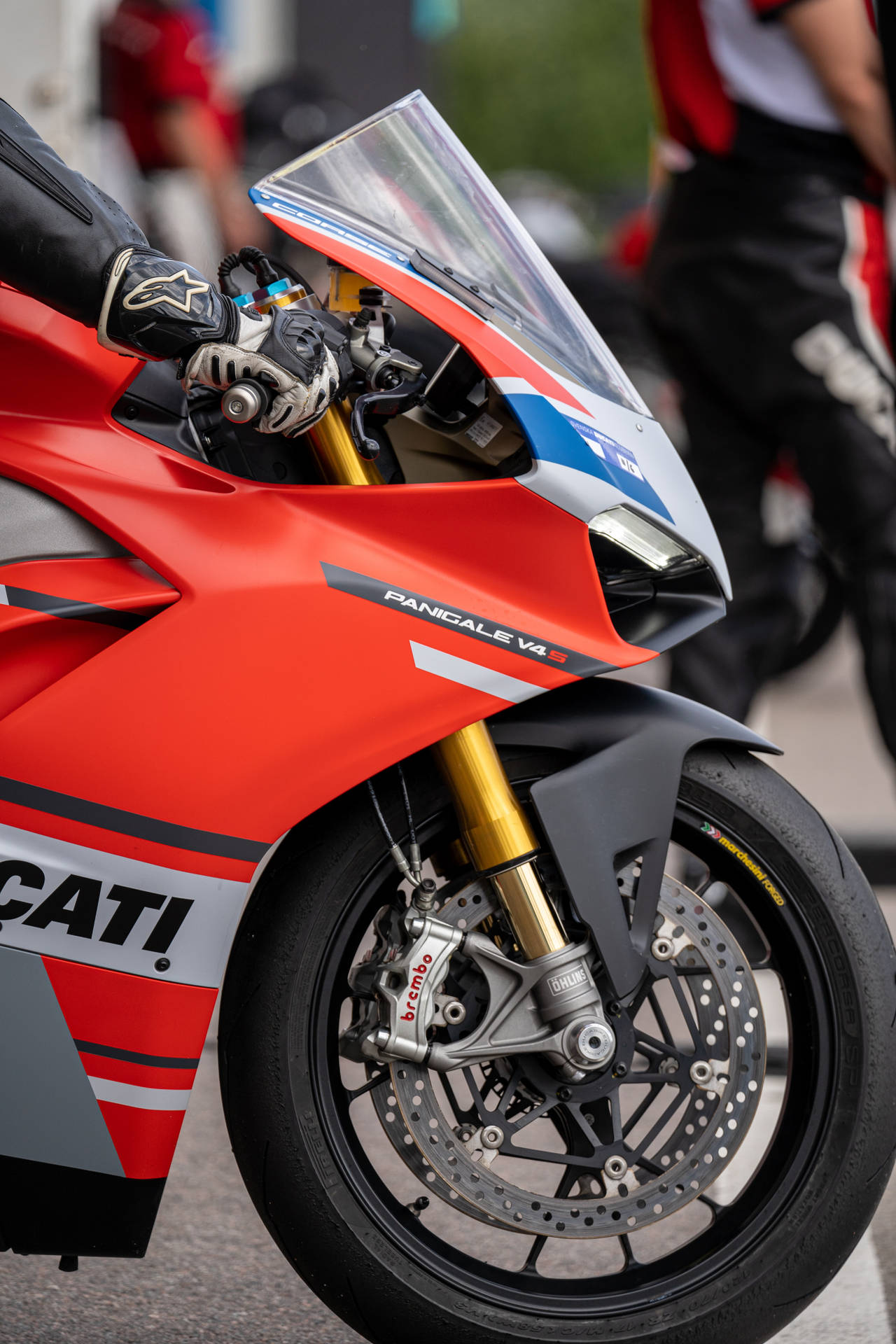 Ducati Panigale V4s Red Bike Background