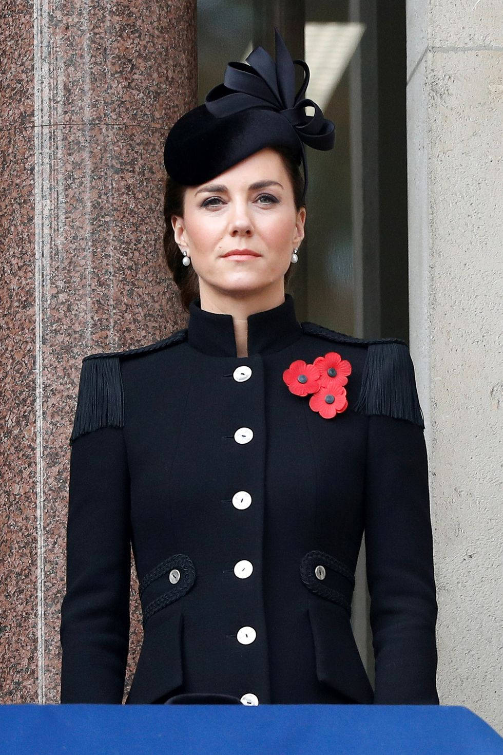 Duchess Kate Middleton In All-black Background