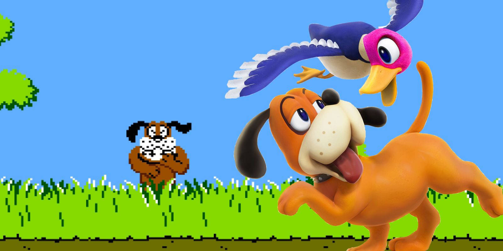 Duck Hunt Dog And Duck Background