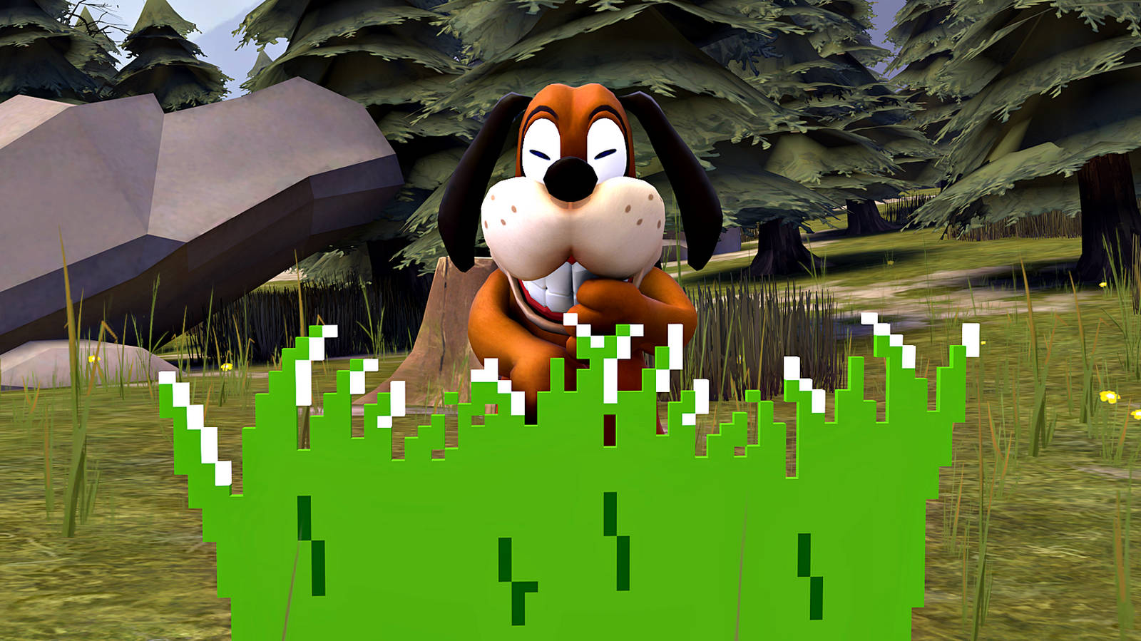 Duck Hunt Dog Giggle Background